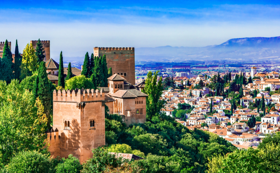 A view over the city of Granada in beautiful Andalusia.