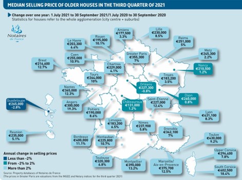 A map showing property market updates.